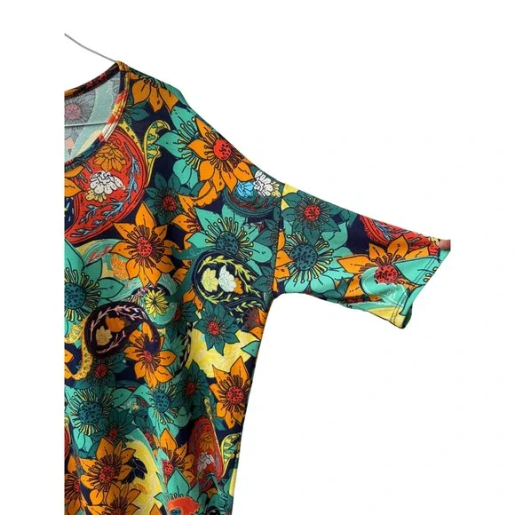 LuLaRoe Tunic‎ Top Floral Paisley Print Casual Comfy Colorful Womens Size S - Picture 2 of 5